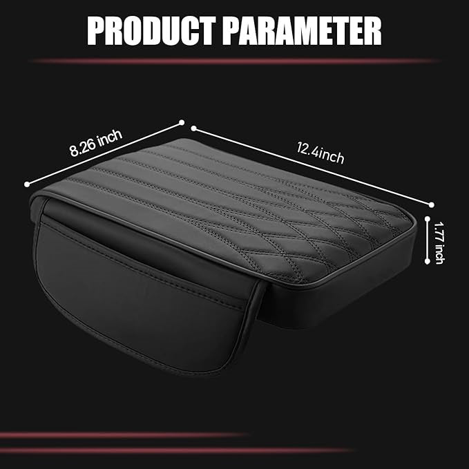 Black Multi-Purpose Car Armrest Console with Storage Pockets