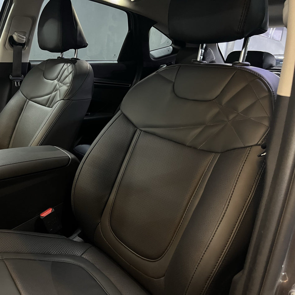 German Leather Car Seat Covers for Hyundai-NX4 – Custom Fit & Luxury Design – black