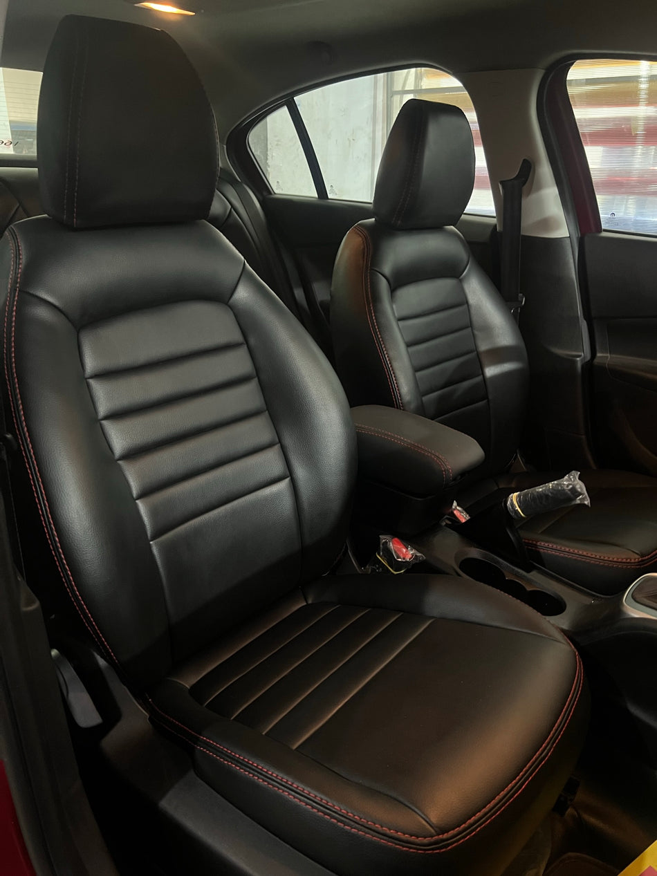 German Leather car seat covers for Fiat Tipo – Custom Fit & Luxury Design – black