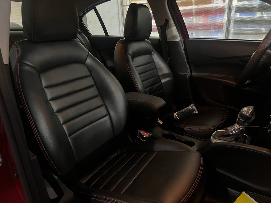 German Leather car seat covers for Fiat Tipo – Custom Fit & Luxury Design – black