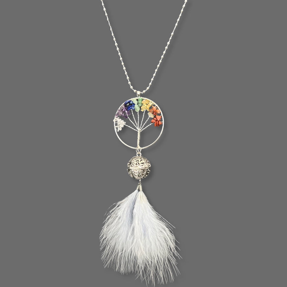 White Dream Catcher Mirror Accessory