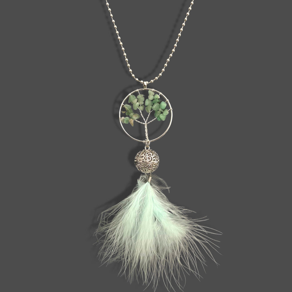 Green Dream Catcher Mirror Accessory