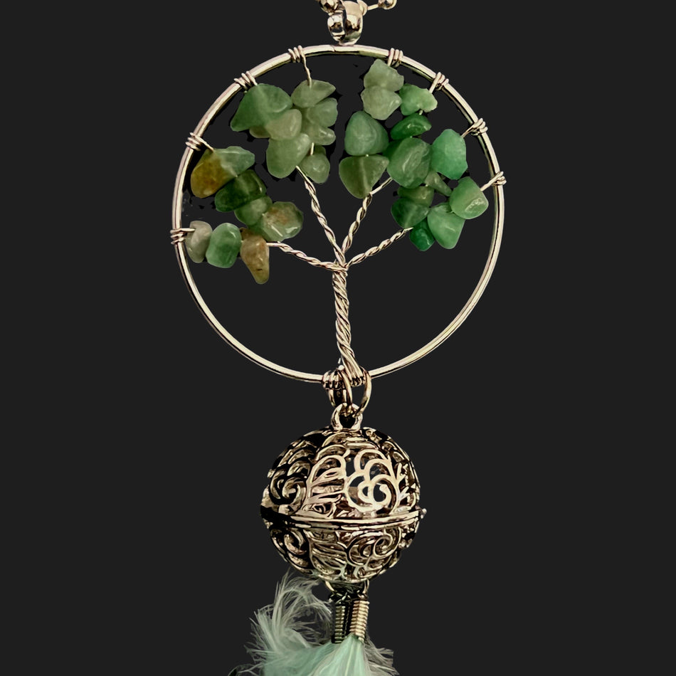 Green Dream Catcher Mirror Accessory