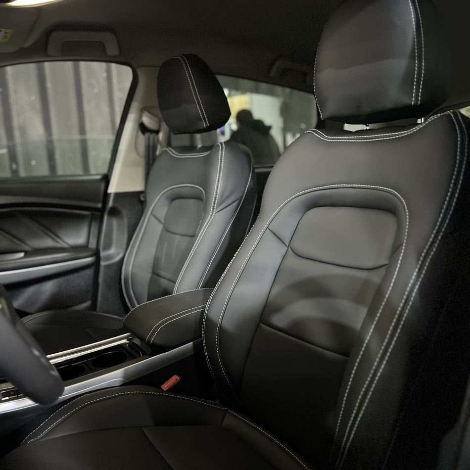 German Leather Car Seat Covers for Chery Tiggo 7 – Custom Fit & Luxury Design  -  Black