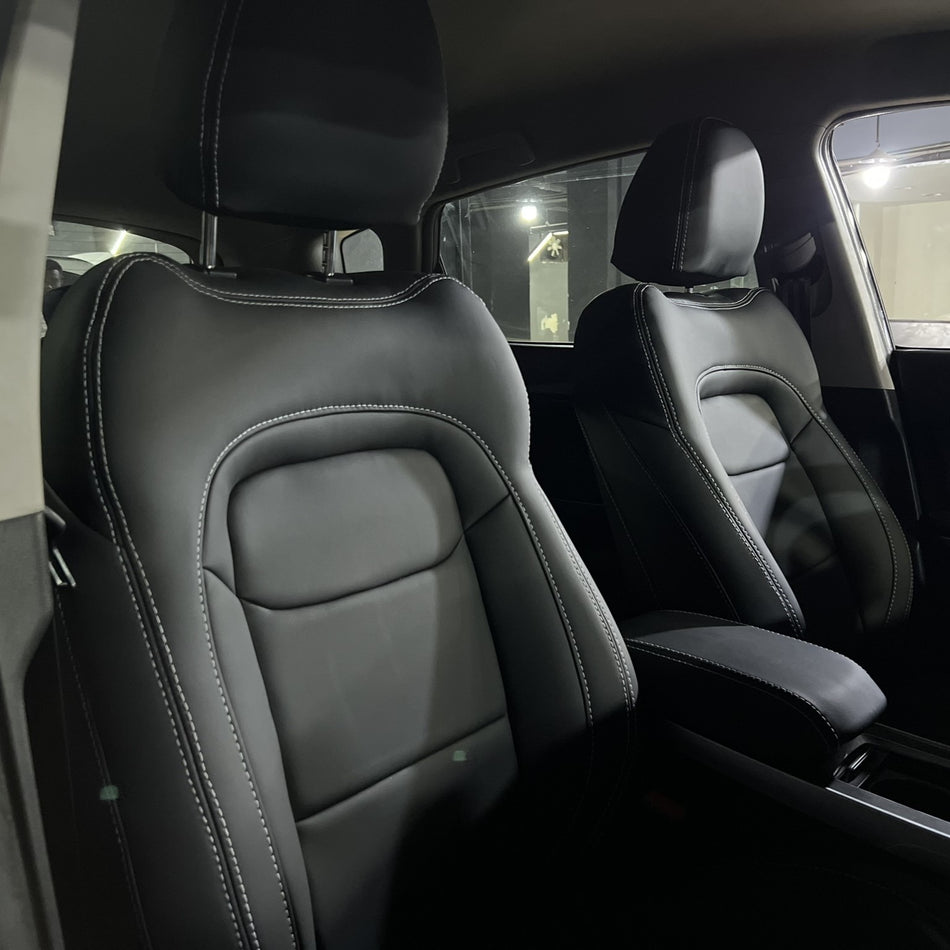 German Leather Car Seat Covers for Chery Tiggo 7 – Custom Fit & Luxury Design  -  Black