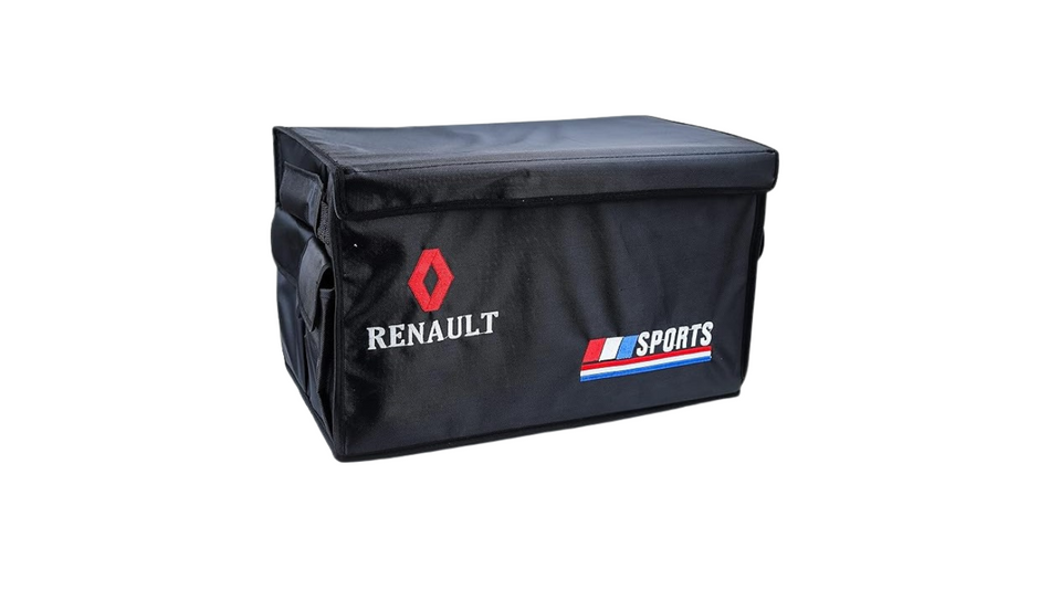 Foldable Car Trunk Organizer Storage Box – Durable, Collapsible, and Multi-Compartment for Efficient Vehicle Organization – Renault – Black