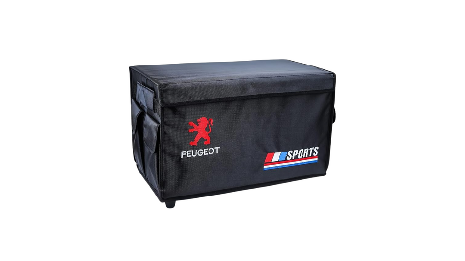 Foldable Car Trunk Organizer – Durable Foldable Storage Box for Car Organization – Compatible with Peugeot Vehicles – Black
