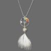 Mirror Accessory with Dream Catcher-Colorful White