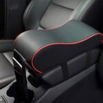 Car Armrest memory Foam Pad with storage- black