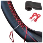 Leather Microfiber Steering Wheel Cover 37-38cm