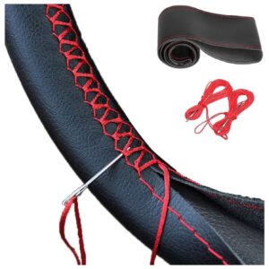 Leather Microfiber Steering Wheel Cover 37-38cm