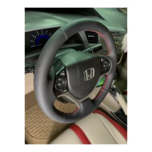 German leather steering Wheel Cover for Honda